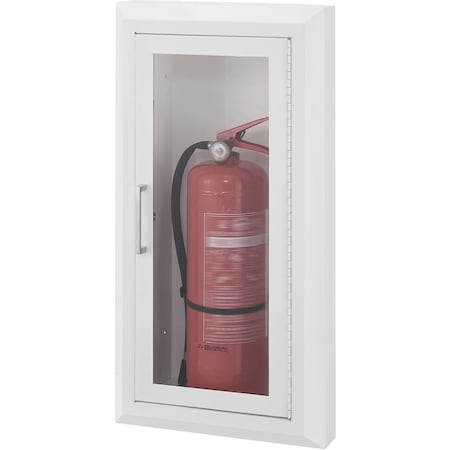 Global Industrial Fire Extinguisher Cabinet, Semi-Recessed, Fits 10 Lbs. 670599